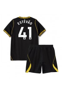 Chelsea Estevao Willian #41 Jalkapallovaatteet Lasten Vieraspeliasu 2026-27 Lyhythihainen (+ Lyhyet housut)